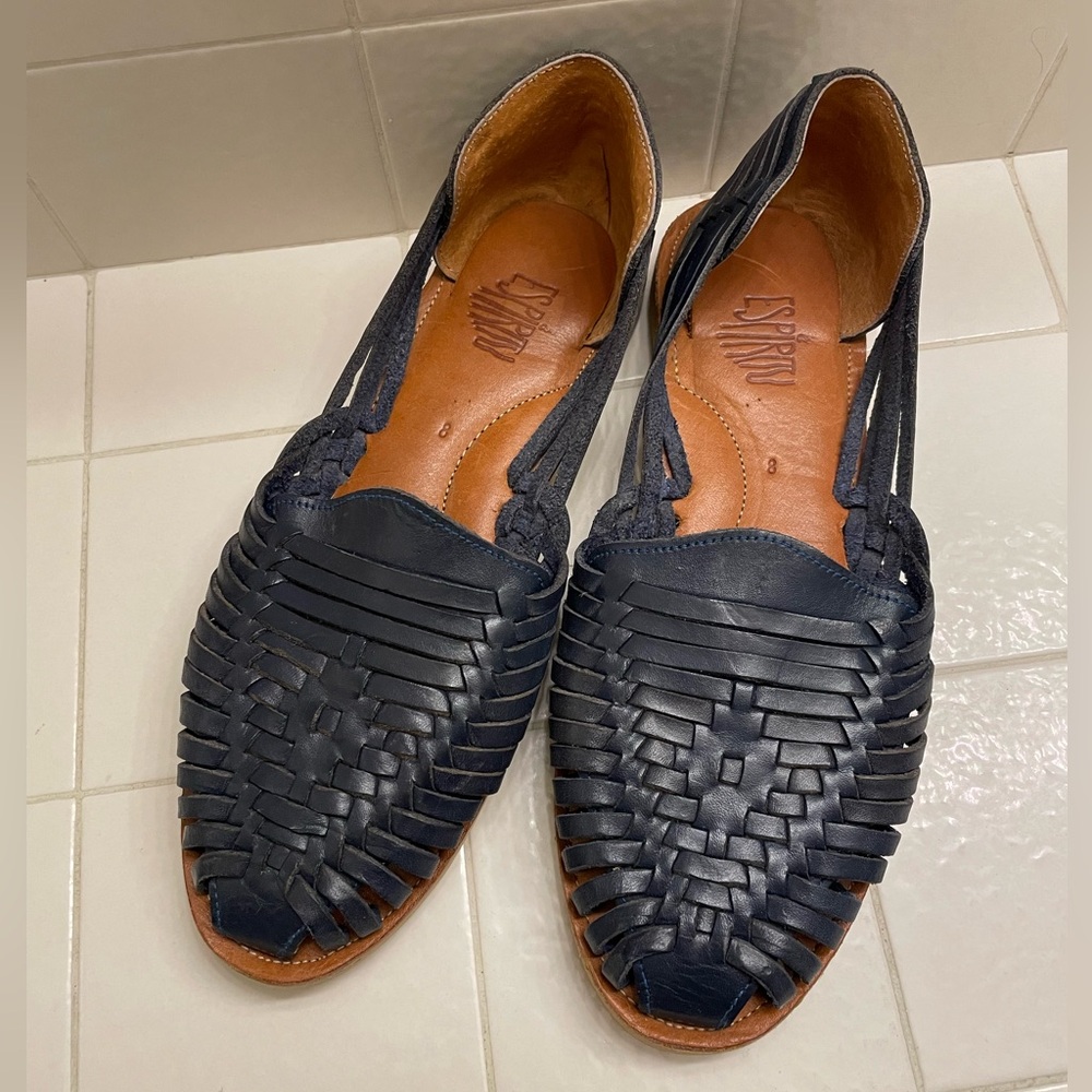 Espiritu Charro Classic Navy Blue Huarache Sandals
